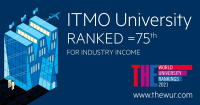 ITMO大学进入了全球THE大学排名榜前600顶尖大学 ，并坚持了在俄罗斯高校中前10的地位